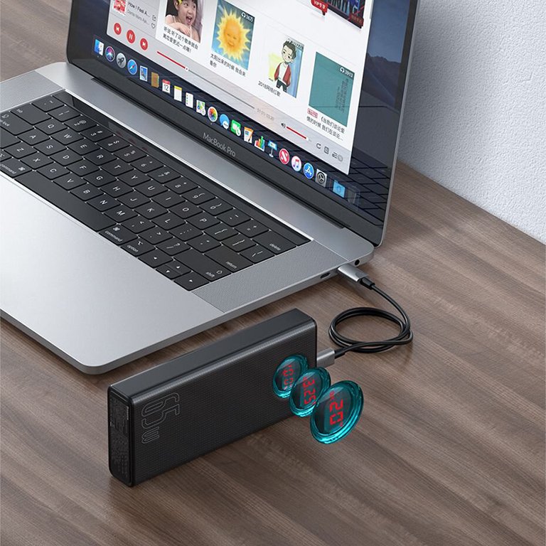 Baseus 30000mAh 65W Amblight Digital Display Quick Charge Power Bank - Image 2