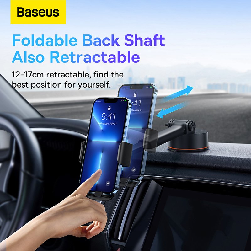 Baseus Easy Control Clamp Car Mount Holder Pro (Suction Cup Version) Black - SUYK020001 - Image 10