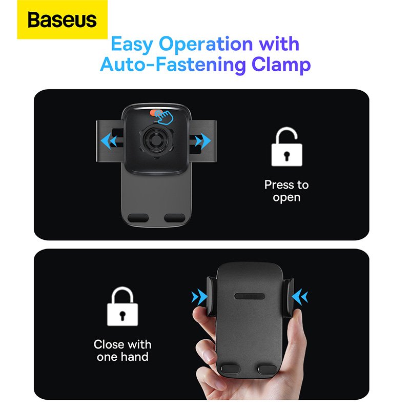 Baseus Easy Control Clamp Car Mount Holder Pro (Suction Cup Version) Black - SUYK020001 - Image 9
