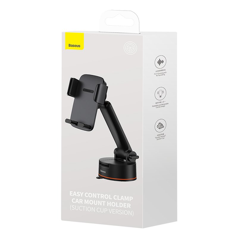 Baseus Easy Control Clamp Car Mount Holder Pro (Suction Cup Version) Black - SUYK020001 - Image 11