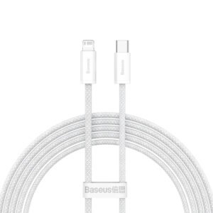 Baseus Dynamic Series 2M Fast Charging Data Cable Type-C to Lightning 20W White - CALD000102 - 1 Year Warranty