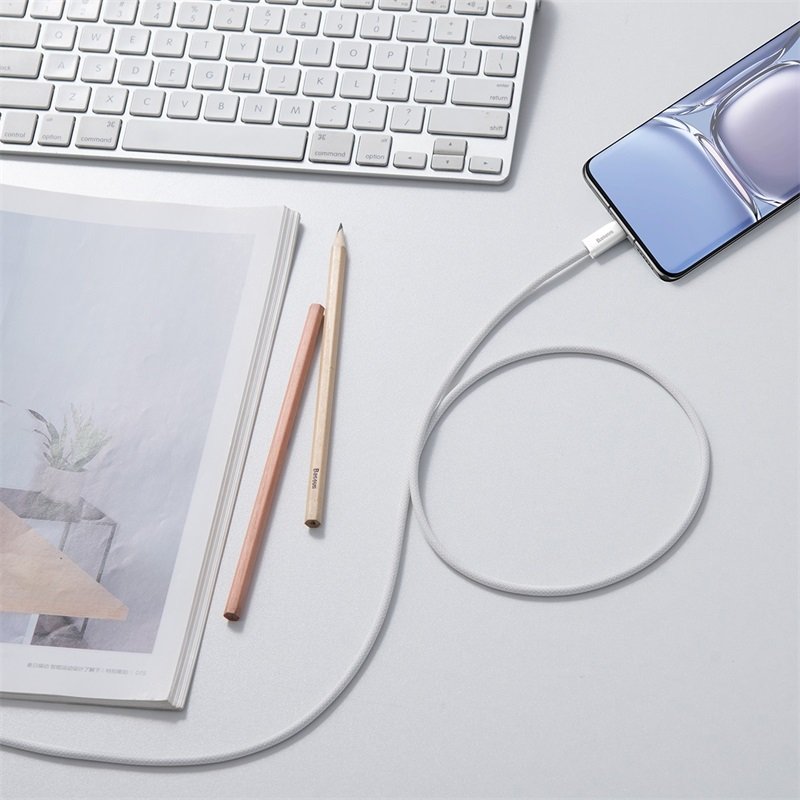 Baseus Dynamic Series 2m Fast Charging Data Cable Type-C to Type-C 100W White - CALD000302 - 1 Year Warranty - Image 7