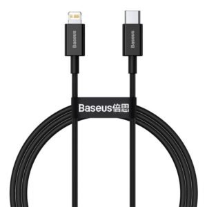 Baseus Superior Series 1M Fast Charging Data Cable Type-C to Lightning PD 20W Black - CATLYS-A01 - 1 Year Warranty