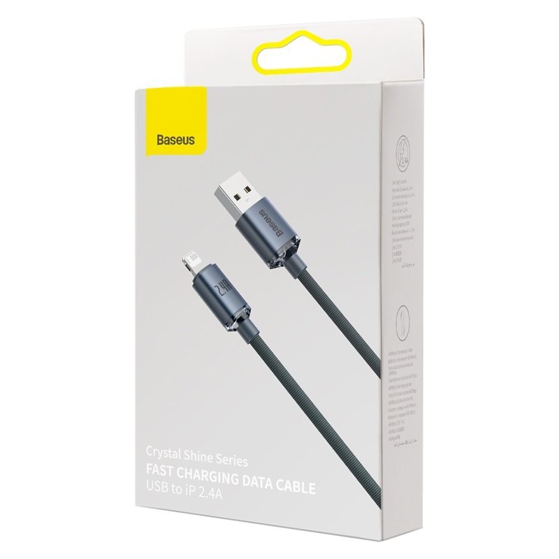Baseus Crystal Shine Series 1.2m USB to Lightning 2.4A Cable - 1Y - Image 14