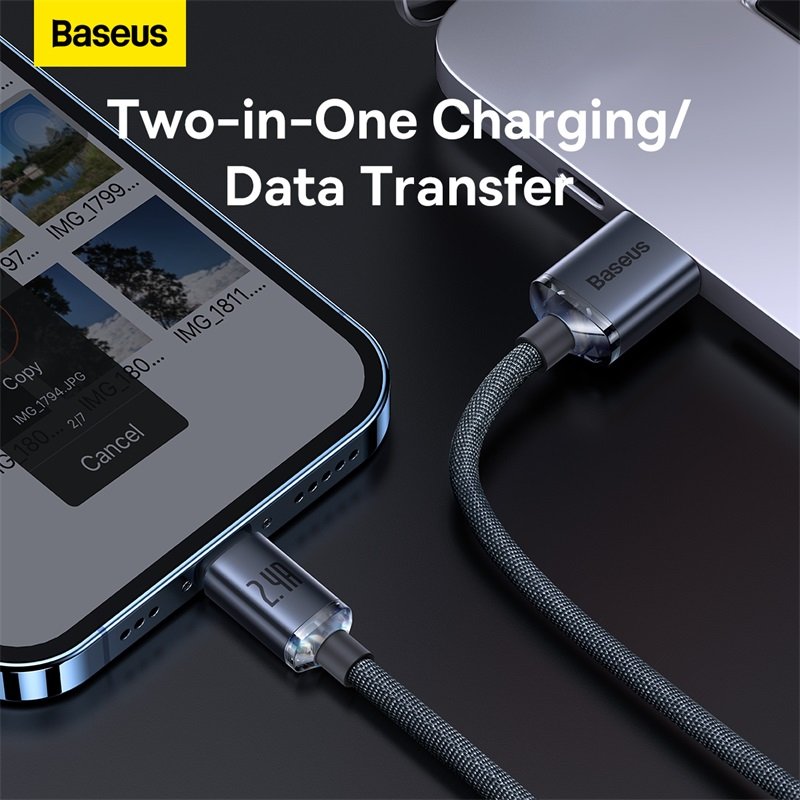 Baseus Crystal Shine Series 1.2m USB to Lightning 2.4A Cable - 1Y - Image 12