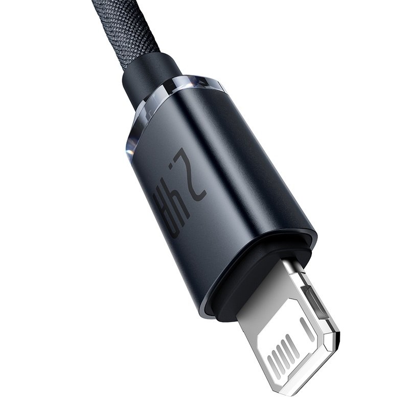Baseus Crystal Shine Series 1.2m USB to Lightning 2.4A Cable - 1Y - Image 4