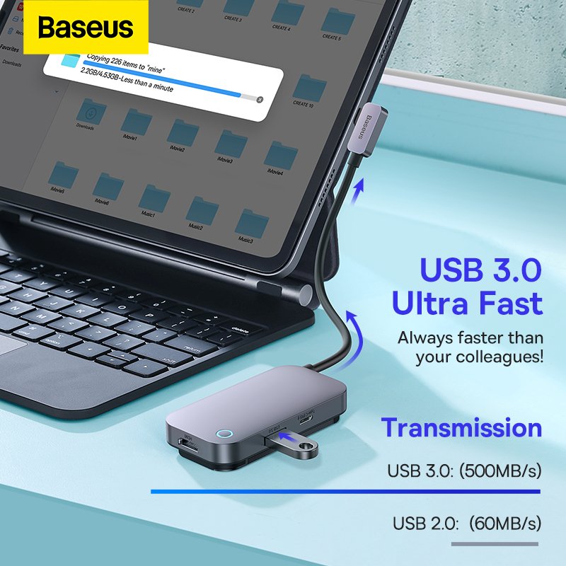 Baseus 4-Port PadJoy Type-C HUB Adapter - Image 16