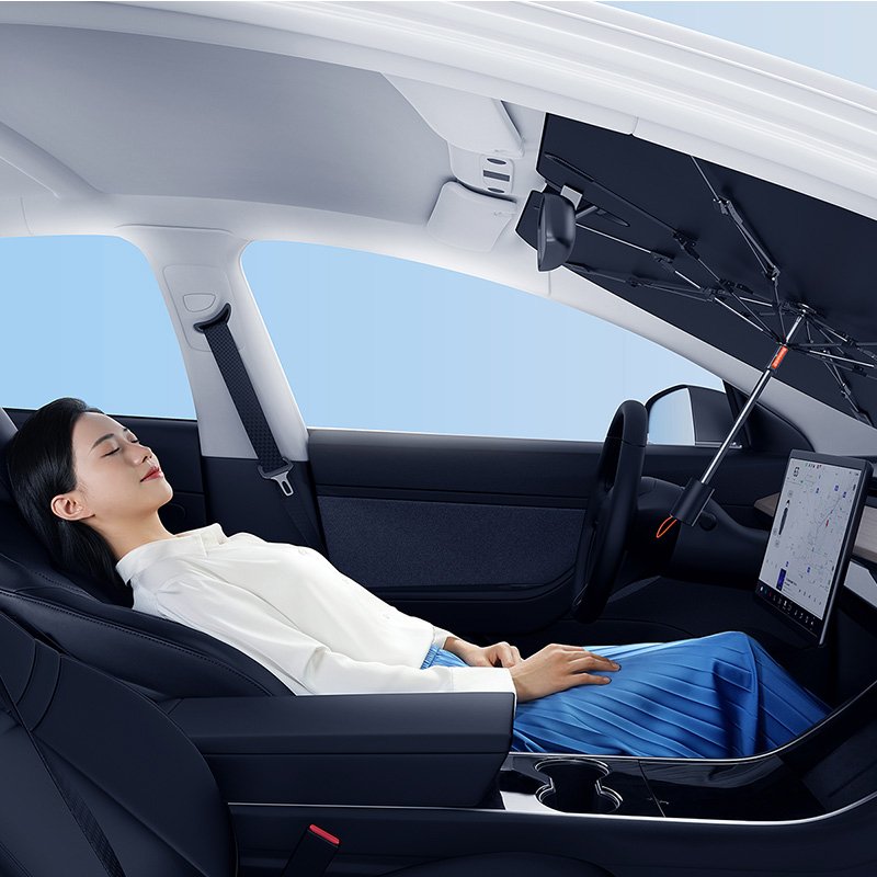 Baseus Small CoolRide Doubled-Layered Windshield Sun Shade Umbrella Pro - Cluster Black - Image 13