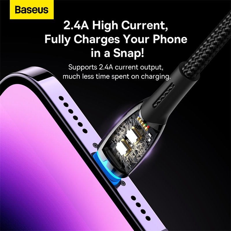 Baseus Glimmer Series 2 Meter USB to Lightning 2.4A Cable - 1Y - Image 17