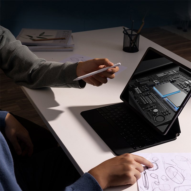 Baseus Smooth Writing 2 Series Wireless Charging Multifunctional Stylus - Moon White - 1Y - Image 8