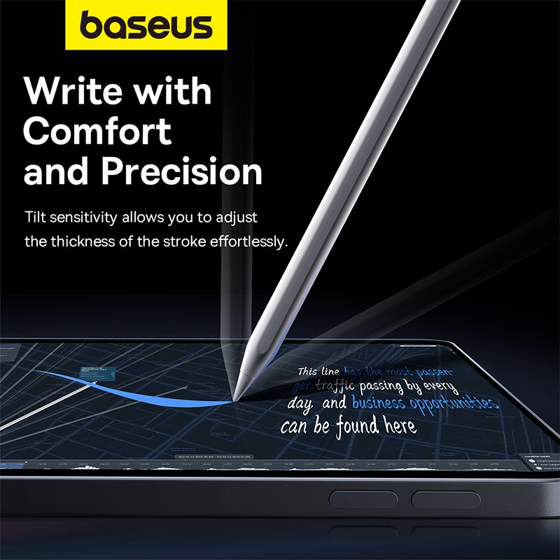 Baseus Smooth Writing 2 Series Wireless Charging Multifunctional Stylus - Moon White - 1Y - Image 15