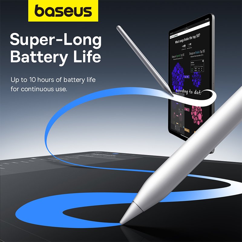 Baseus Smooth Writing 2 Series Wireless Charging Multifunctional Stylus - Moon White - 1Y - Image 13