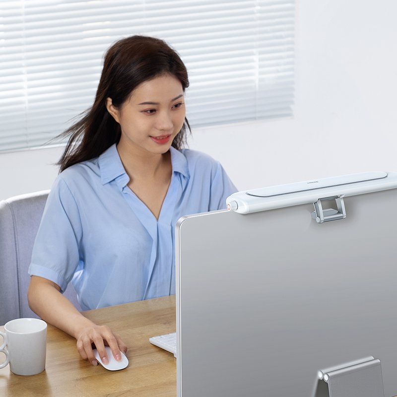 Baseus Refreshing Monitor Clip-On & Stand-Up Desk Fan White - ACQS000002 - Image 3