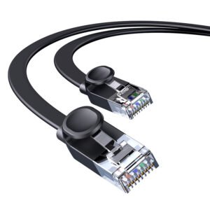Baseus CAT 6 ? 1m High Speed Six types of RJ45 Gigabit Network Cable (flat cable) Black ? PCWL-B01 ? 1 Year Warranty