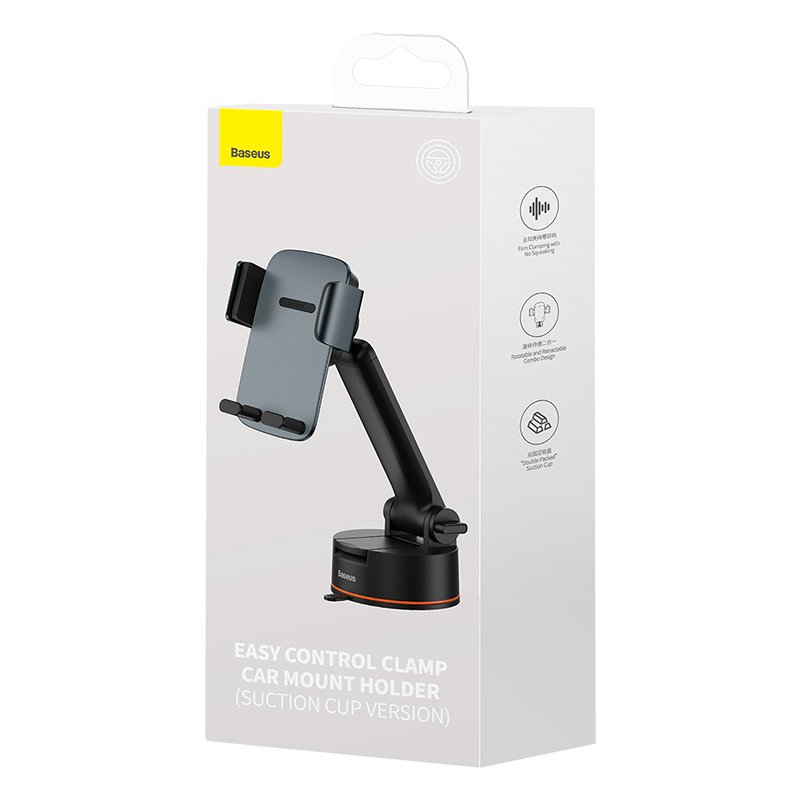 Baseus Easy Control Clamp Car Mount Holder Pro (Suction Cup Version) Tarnish - SUYK020014 - Image 17