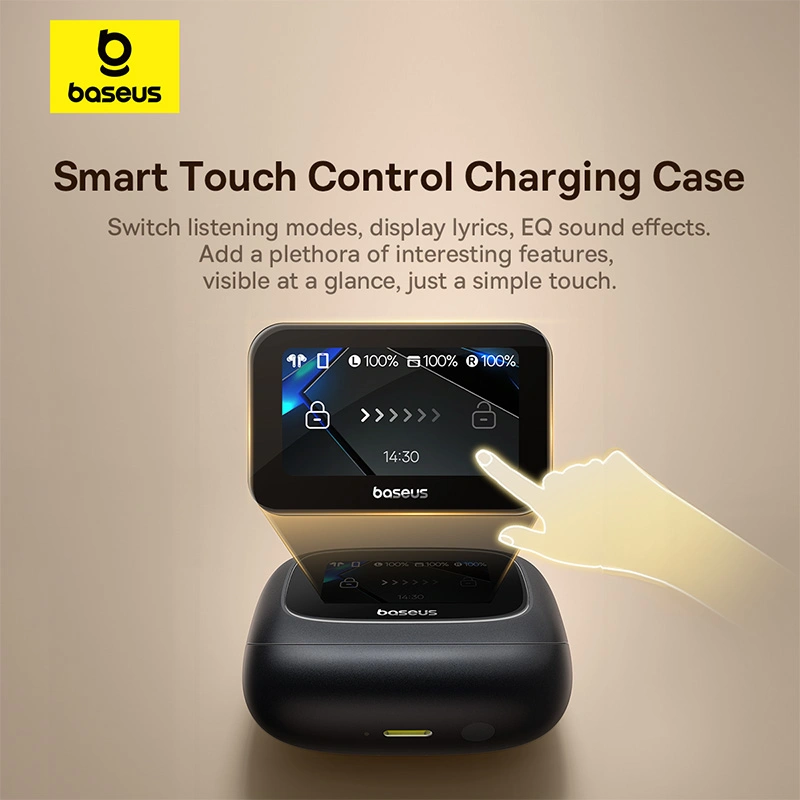 Baseus Bowie M2s Ultra True Wireless Earphones (With ANC & Touch Control Display) - Cosmic Black - A00074101123-00 Baseuscolombo