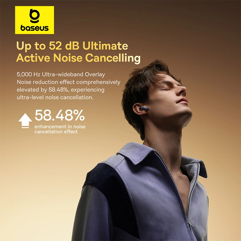 Baseus Bowie M2s Ultra True Wireless Earphones (With ANC & Touch Control Display) - Cosmic Black - A00074101123-00 Baseuscolombo