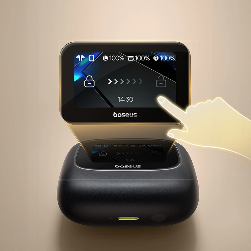 Baseus Bowie M2s Ultra True Wireless Earphones (With ANC & Touch Control Display) - Cosmic Black - A00074101123-00 Baseuscolombo