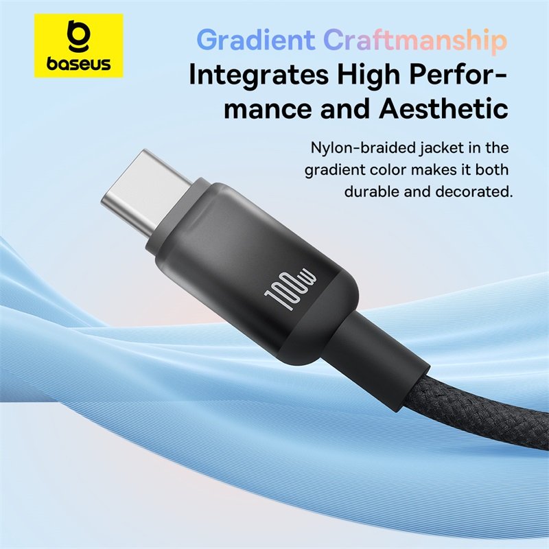Baseus 1meter 100W Discolor Series USB to USB-C Fast Charging Cable - Image 8