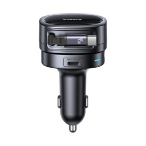 Baseus PrimeTrip VR1 Car Charger with Retractable Cable (U+C)+Type-C 60W Cosmic Black