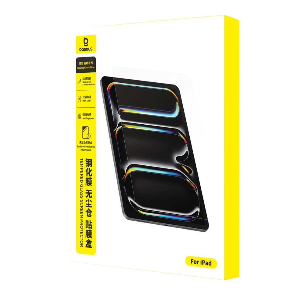 Baseus iPad 9.7" Crystalline HD Tempered Glass Screen Protector - Clear - Image 10